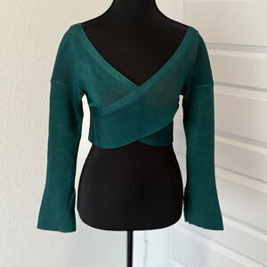 Bebe Women's Green Crop-top